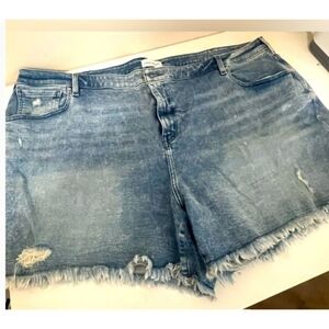 🌞 Lane Bryant Light Blue Distressed Denim Shorts